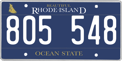 RI license plate 805548