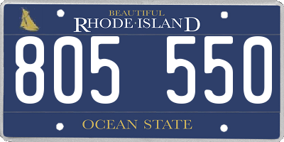 RI license plate 805550