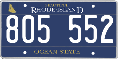 RI license plate 805552