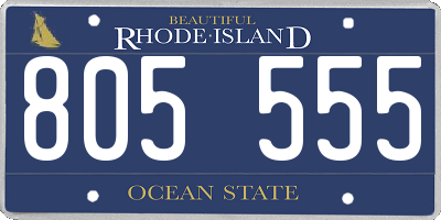 RI license plate 805555