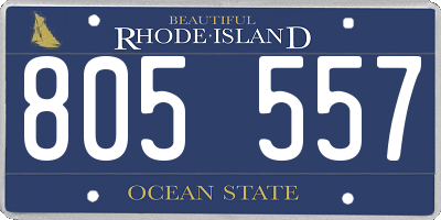 RI license plate 805557