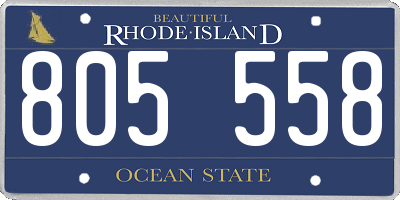 RI license plate 805558