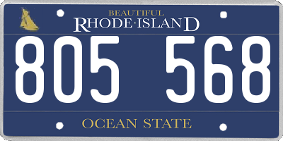 RI license plate 805568