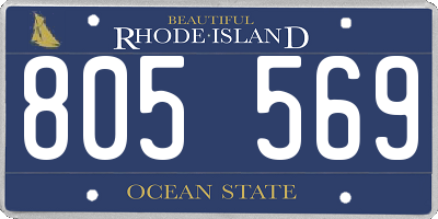 RI license plate 805569