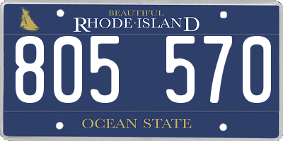 RI license plate 805570