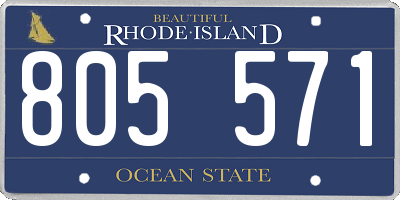 RI license plate 805571