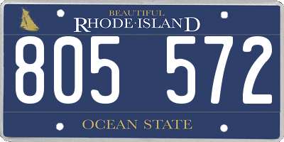 RI license plate 805572