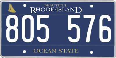 RI license plate 805576