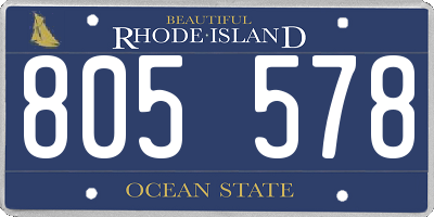 RI license plate 805578