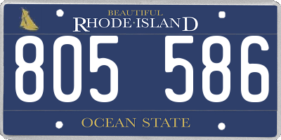 RI license plate 805586