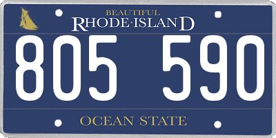 RI license plate 805590