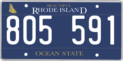 RI license plate 805591