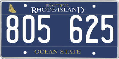 RI license plate 805625