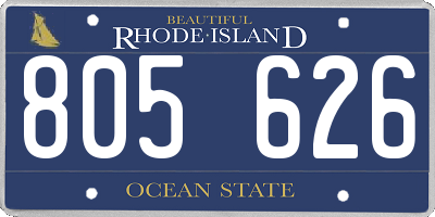 RI license plate 805626