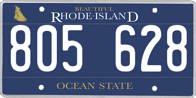 RI license plate 805628