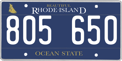 RI license plate 805650