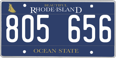 RI license plate 805656