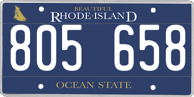 RI license plate 805658