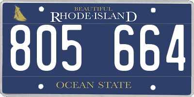 RI license plate 805664