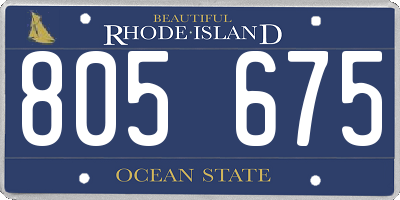 RI license plate 805675