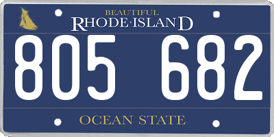 RI license plate 805682