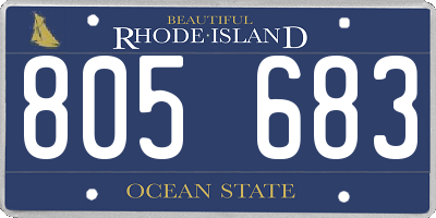 RI license plate 805683