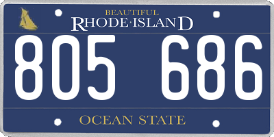 RI license plate 805686