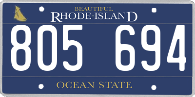 RI license plate 805694