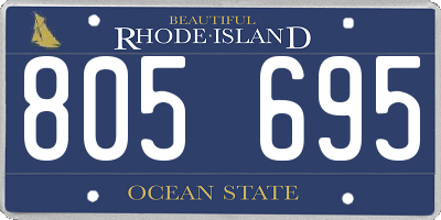 RI license plate 805695