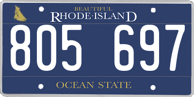 RI license plate 805697