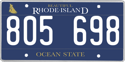 RI license plate 805698