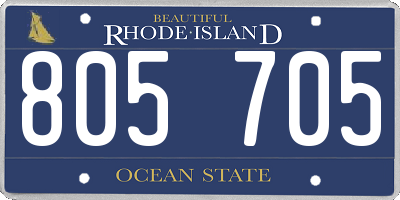 RI license plate 805705