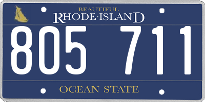 RI license plate 805711
