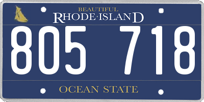 RI license plate 805718