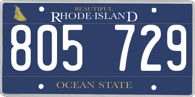 RI license plate 805729