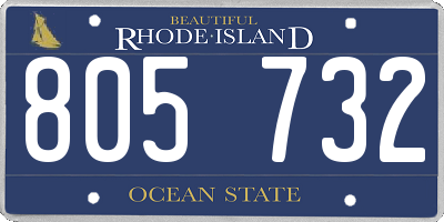RI license plate 805732