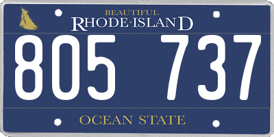 RI license plate 805737