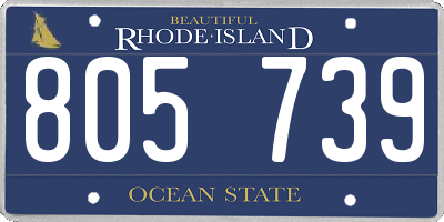 RI license plate 805739