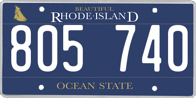 RI license plate 805740