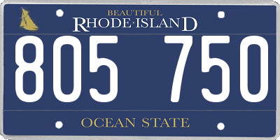 RI license plate 805750