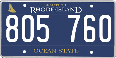 RI license plate 805760