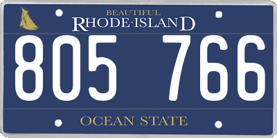 RI license plate 805766