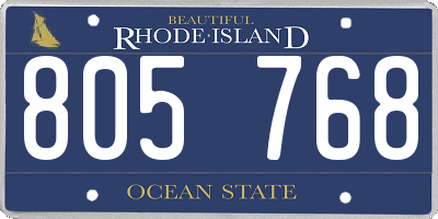 RI license plate 805768