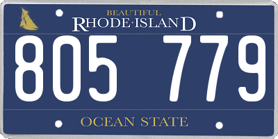 RI license plate 805779