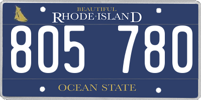 RI license plate 805780