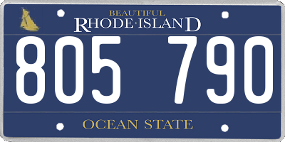 RI license plate 805790