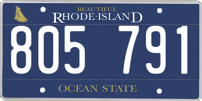 RI license plate 805791