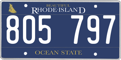 RI license plate 805797