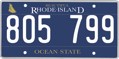 RI license plate 805799