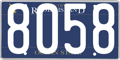 RI license plate 8058